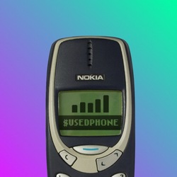 A Gently Used Nokia 3310 logo