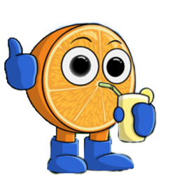 Half Orange Drinking Lemonade logo