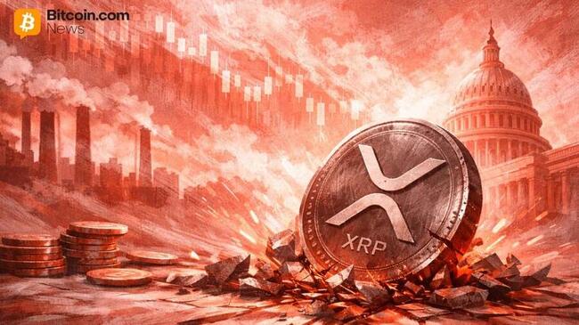 XRP падает на фоне волны снижения риска, провоцирующей широкие распродажи на крипторынках.