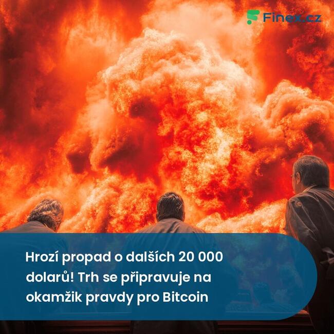 Hrozí propad o dalších 20 000 dolarů! Trh se připravuje na okamžik pravdy pro Bitcoin