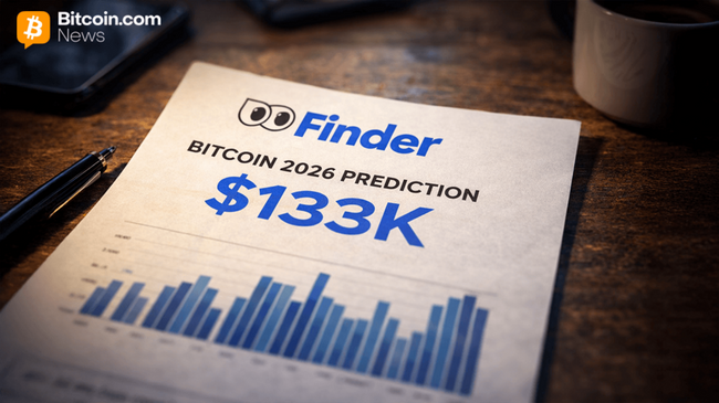 Finder’s neueste Umfrage prognostiziert Bitcoin bei $133K bis Ende 2026