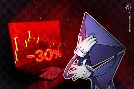 Ethereum mit Kursverlust von 30 Prozent trauriger Spitzenreiter