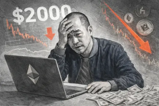 麻吉大哥虧慘一夜沒睡？以太坊跌破2000鎂慌了， 開倉做多ETH、HYPE 割肉12萬鎂全輸光
