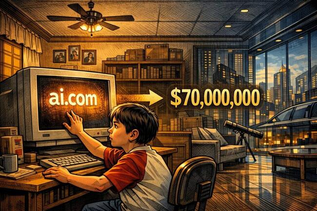 100美元變7000萬美元！10歲男孩買下AI.com，32年後賣給Crypto.com創下域名史上最高價