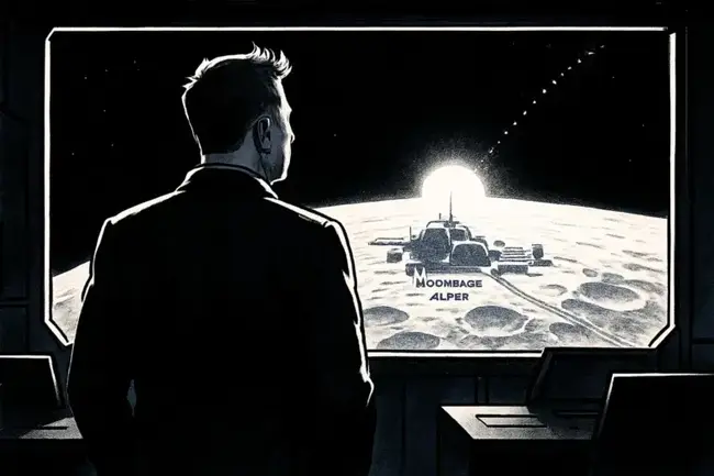 馬斯克的新大餅「月球基地Alpha」：要在月球造AI超級工廠，用巨型彈射器射向太陽系