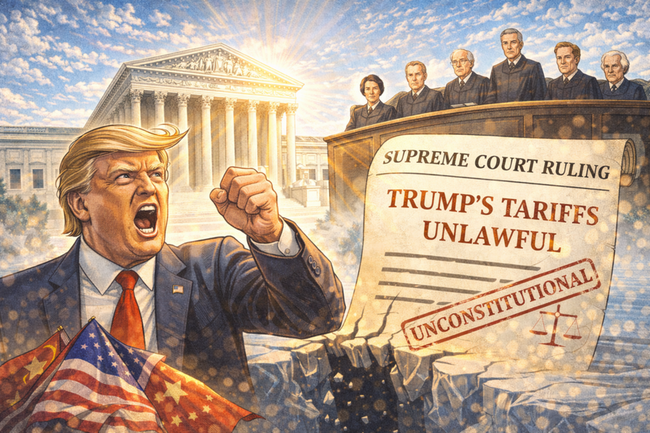 快訊》美最高法院判決川普 1750 億美元對等關稅違法！白宮喊有備案、比特幣插針6.8萬