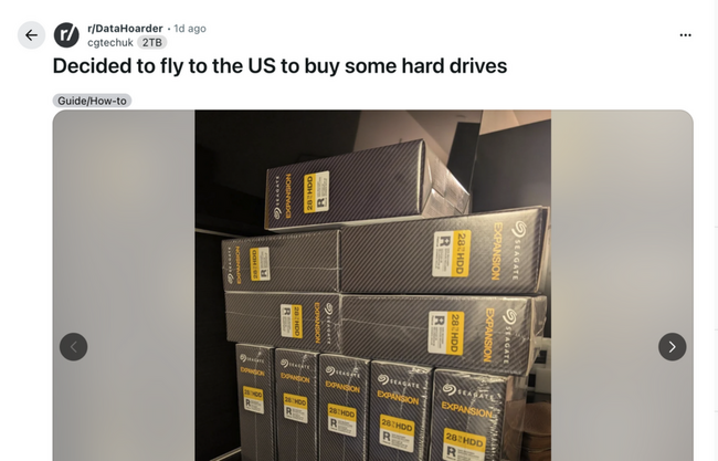 硬碟有多貴？英國鄉民飛到美國買，機票＋酒店還倒賺 6 萬元