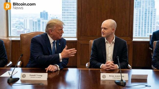Трамп встретился с генеральным директором Coinbase и обвинил банки в затягивании принятия законопроекта о криптовалютах