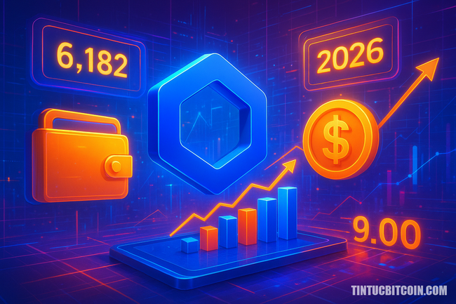 Chainlink thêm 6.182 ví trong 2 ngày, mạnh nhất 2026: LINK sắp 9 USD?