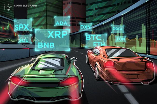 Análise de preço 02/10: SPX, DXY, BTC, ETH, BNB, XRP, SOL, ADA, DOGE, TON