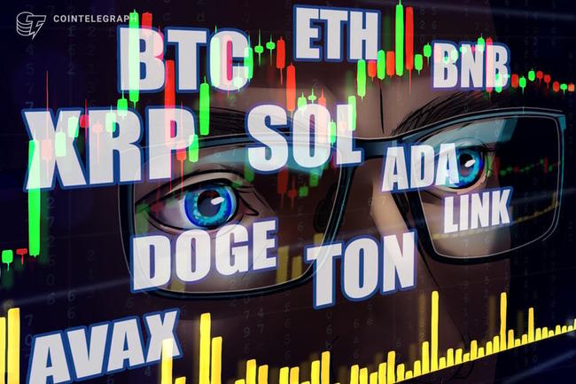 Análise de preços 24/11: BTC, ETH, BNB, XRP, SOL, ADA, DOGE, TON, LINK, AVAX