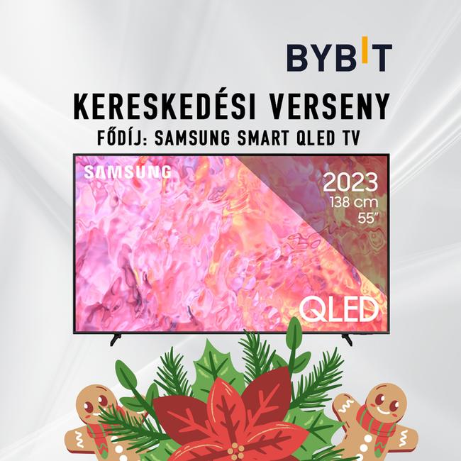 Nyereményjáték: 4k QLED Samsung TV-t nyerhetsz karácsonyra a Bybit és a Kripto Akadémia közös játékán