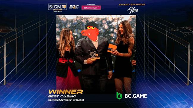 A BC.GAME kapta a Sigma 2023 Legjobb Kaszinóüzemeltető díját