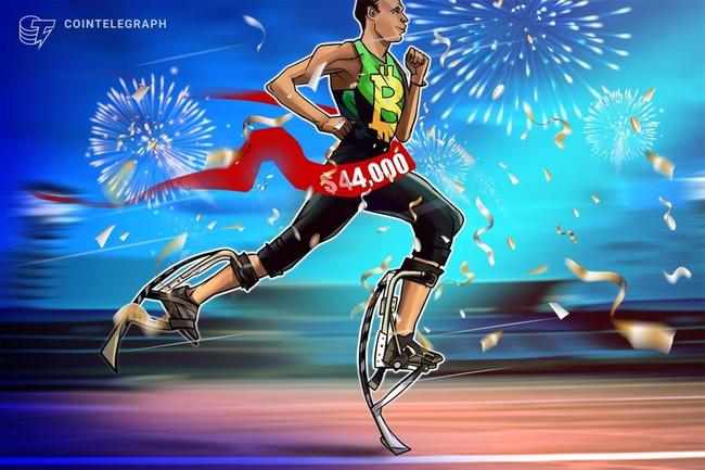 ビットコインは一時44000ドルを突破｜3万ドルへの下落は「わずか」＝トレーダー