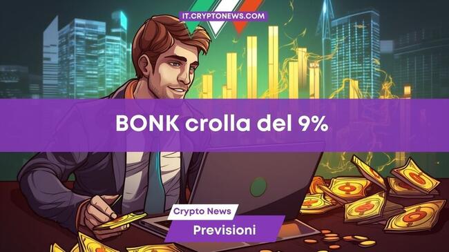 Previsione prezzo Bonk: La meme coin BONK crolla del 9% in 24 ore