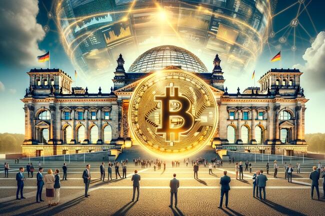 Germania: nel parlamento tedesco Bundestag appare il logo crypto di Bitcoin