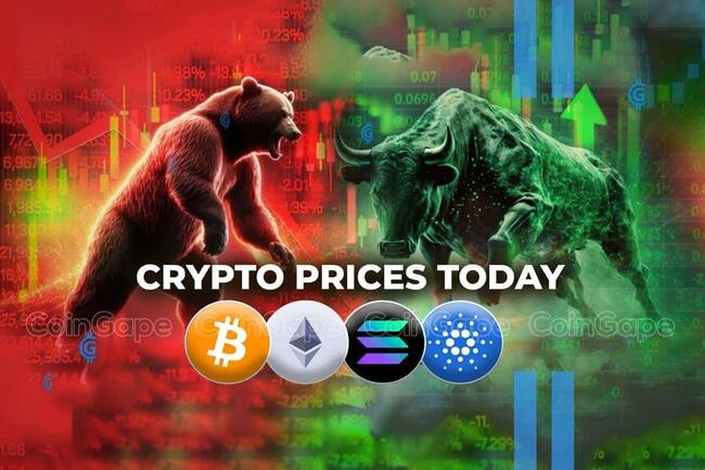 Crypto Prices Today: Bitcoin At 61K, Ethereum Drops To 3300 As Solana & XRP Gain