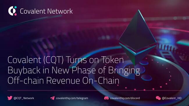Covalent sử dụng doanh thu giao thức để mua lại token CQT