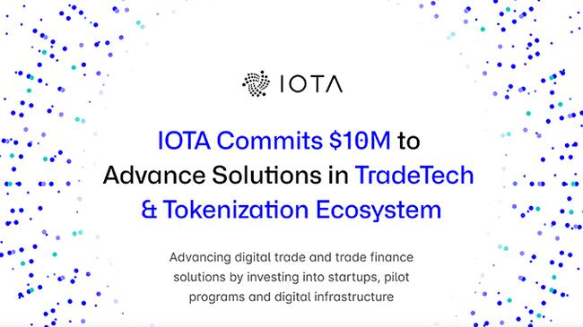 IOTA pumpt 10 Millionen US-Dollar in Projekte für Zukunft des Handels