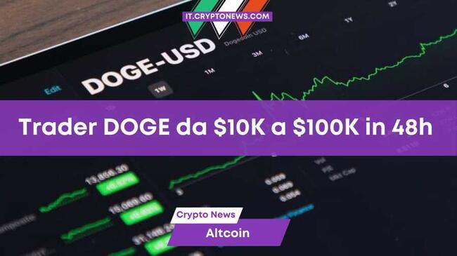 Un trader di DOGE è passato da $10K a $100K in 48 ore. Ecco come ha fatto!