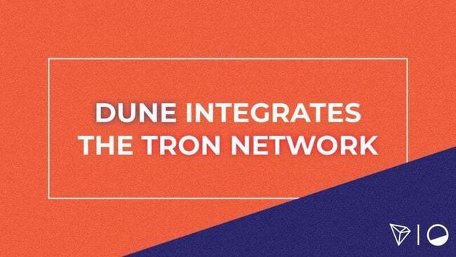 Dune integrates the TRON Network and joins HackaTRON Season 6 as a partner