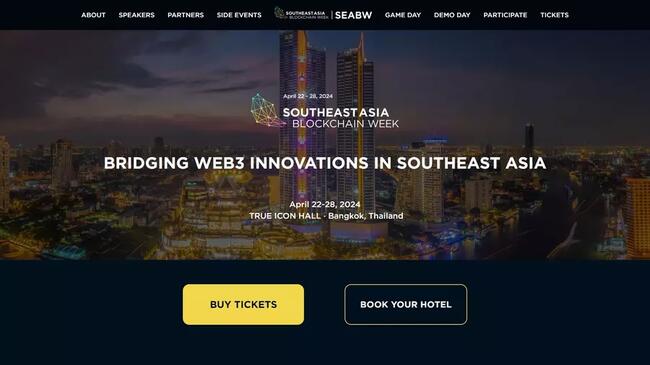 Sự kiện Southeast Asia Blockchain Week sẽ diễn ra tại Bangkok vào ngày 22/04