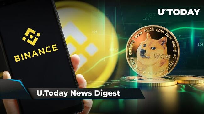Binance Converts All SAFU Assets to USDC, DOGE Might Reach All-Time High After Supply Shock Resolution, Shibarium Skyrockets 160%: Crypto News Digest by U.Today