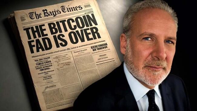 L’economista Peter Schiff dichiara ‘La moda del Bitcoin è finita’ mentre i prezzi dell’oro salgono
