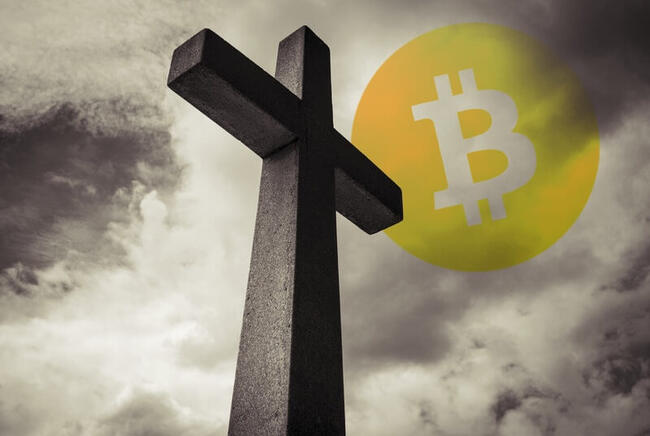 Bitcoin (BTC) stoi na skraju krzyża śmierci, ostrzega znany analityk