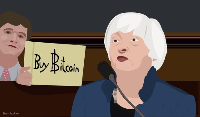 Famoso cartel de Bitcoin que apareció en el Congreso de EEUU en 2017 se vendió por USD $1 millón 