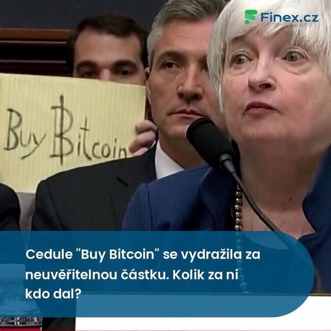 Cedule “Buy Bitcoin” se vydražila za neuvěřitelnou částku. Kolik za ni kdo dal?
