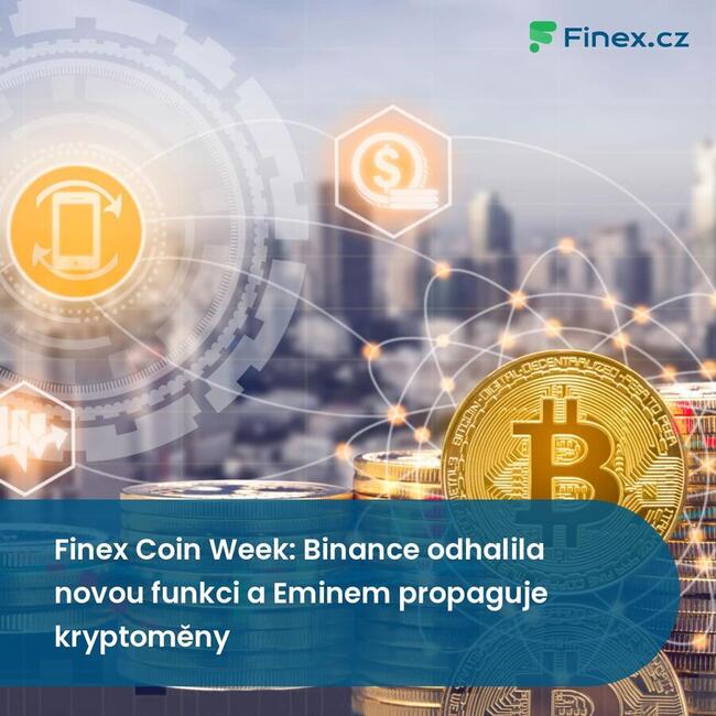Finex Coin Week: Binance odhalila novou funkci a Eminem propaguje kryptoměny