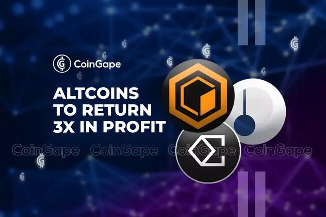 3 Small Cap Altcoins To Return 3X In Profit Soon
