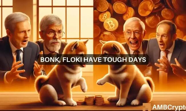 FLOKI, la semana volátil de BONK: ¿Continuarán las corridas bajistas?