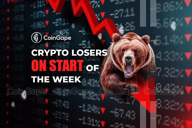 4 Top Crypto Losers of the Start of the Week
