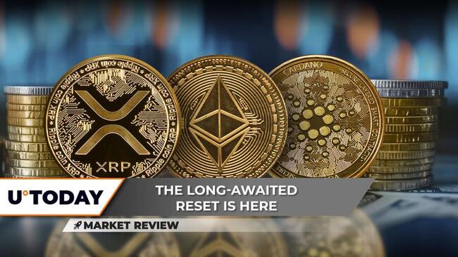 Will XRP Reversal Start After Volume 'Reset'? Ethereum (ETH) In Awful State, Cardano (ADA) Hits Gas Pedal at $0.45