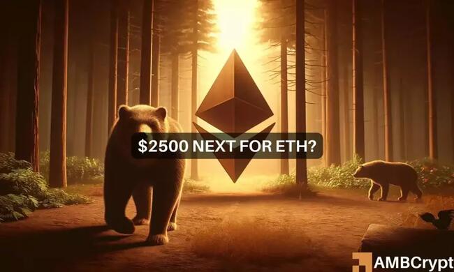 Ethereum price prediction: Is $2500 the next bearish target for ETH?
