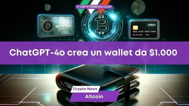 L’AI del nuovo ChatGPT-4o ha creato un wallet crypto da 1.000 dollari