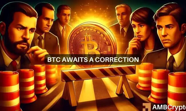 Bitcoin verá una corrección de precio antes de cruzar los $70,000: he aquí por qué