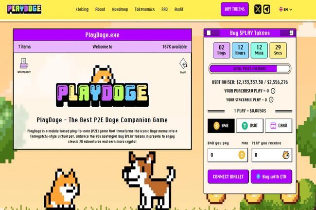 PlayDoge: il nuovo progetto P2E in stile Tamagotchi raggiunge 2 milioni di dollari in prevendita