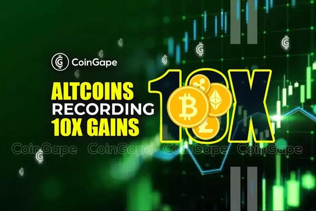 5 Altcoins Recording 10X Gains Today