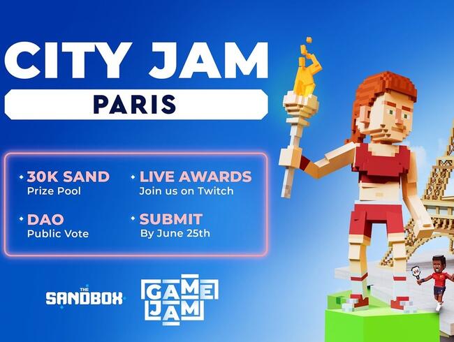 The Sandbox City Jam: Paris is offering rewards from a pool of 30,000 SAND tokens