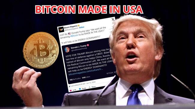 Każdy Bitcoin będzie produkowany w USA. Donald Trump ma plan ws. kryptowalut