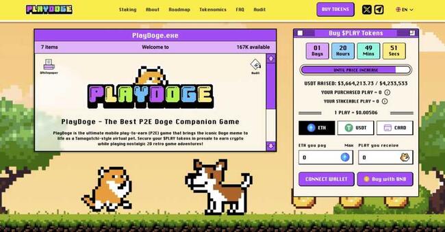 مشروع لعبة الكريبتو الجديدة PlayDoge الشبيهة بلعبة تاماغوتشي يعلن إمكانية رهن عملته على بلوكتشين إيثيريوم ونقلها إلى عدة شبكات بلوكتشين بعد أن جمع اكتتابها ما يقارب 4 مليون دولار في أول أسبوعين