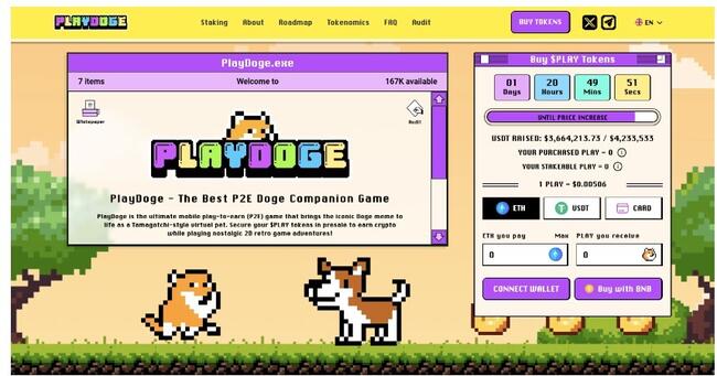 PlayDoge huy động hơn 4 triệu USD – Tái Tạo Kỷ Nguyên Tamagotchi và Bước Đột Phá với Staking Ethereum