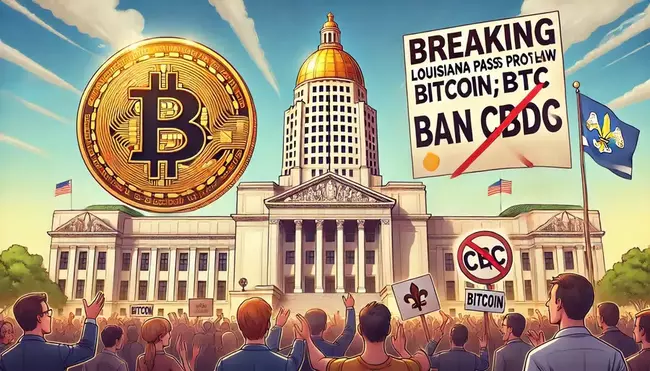 BREAKING: Louisiana beschließt Gesetz zum Schutz von Bitcoin (BTC) und Verbot von CBDCs