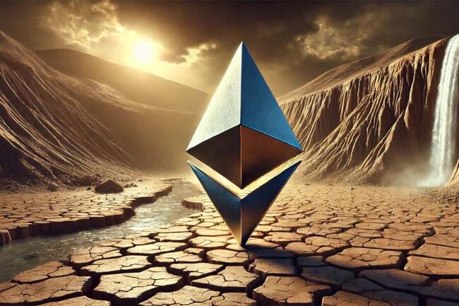 L’offerta di Ethereum (ETH) sugli exchange centralizzati scende ai minimi storici degli ultimi nove anni 