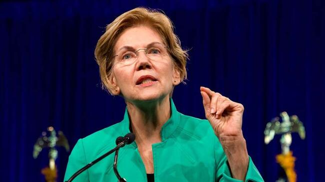 Elizabeth Warren Calls Stablecoin Bill a Trump and Musk 'Grift'