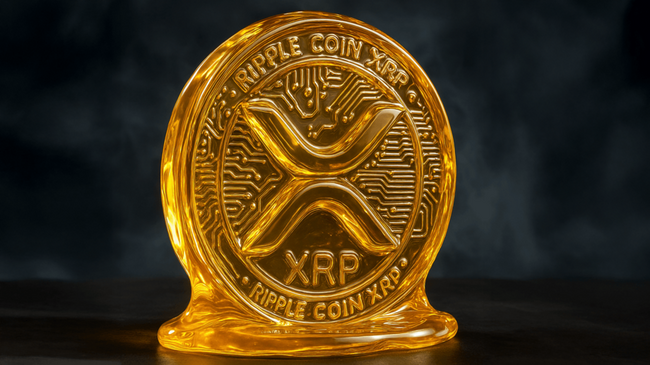 хрустальный шар с логотипом криптовалюты XRP внутри