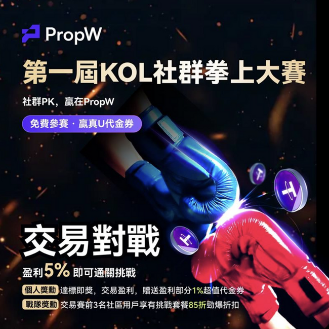 熱戰正酣！ PropW社群交易爭霸賽引爆台港加密圈 